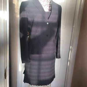 3Piece lined suit, pinstripe in light pink size 12